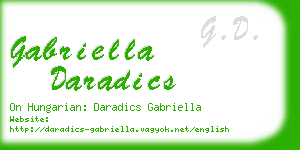 gabriella daradics business card